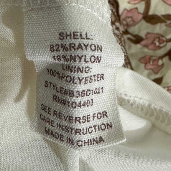 By the River Womens Dress M Ivory Punk Ditsy Floral Midi Cottagecore‎ Peasant - Picture 13 of 14